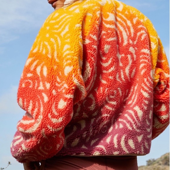 ✨BNWT✨ Free People Movement Rocky Ridge Sherpa Jacket in 🌼Marigold🌼 SO CUTE! XS - Picture 4 of 7